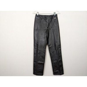 Motor Harley Davidson black‎ leather pants sz 4